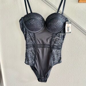 Elegant Black Lace Shapewear Bodysuit